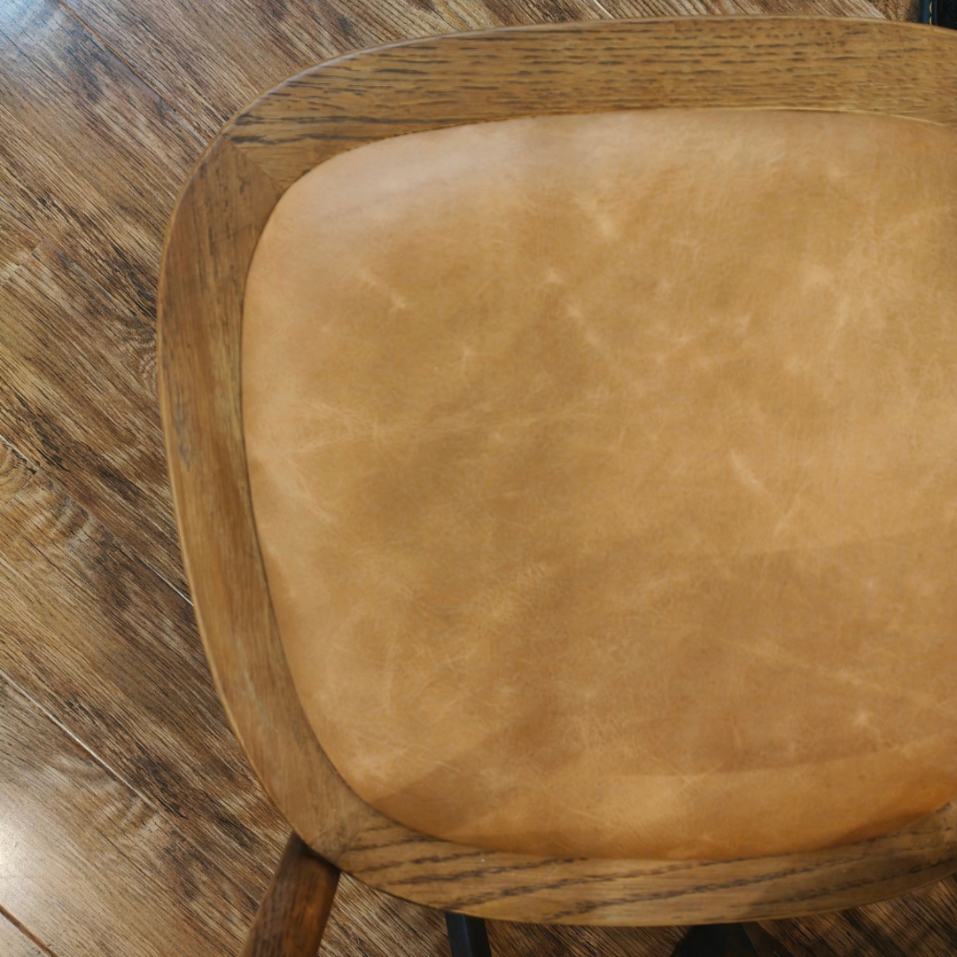 Prague Oak Dining Chair -Tan Leather image 5